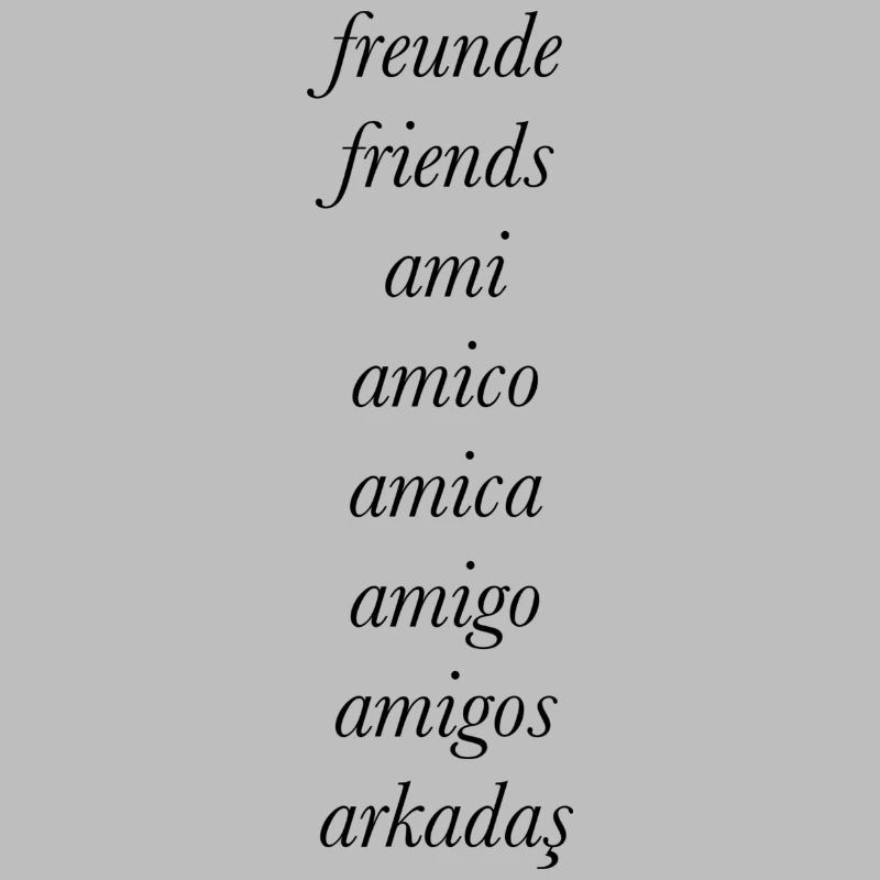 Amis dans différentes langues Design Shirt