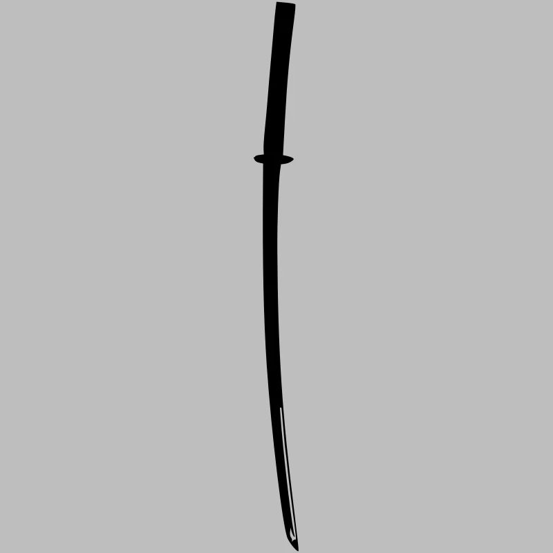 Samurai Japan Katana Ninja Svärd retro Vektor 1