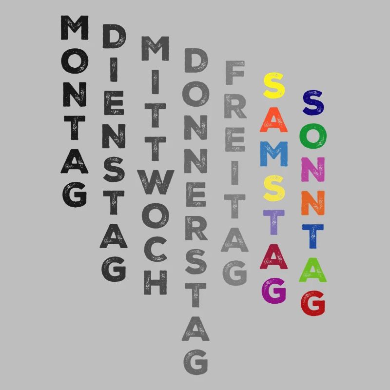 Die Woche , Samstag und Sonntag - bunt 