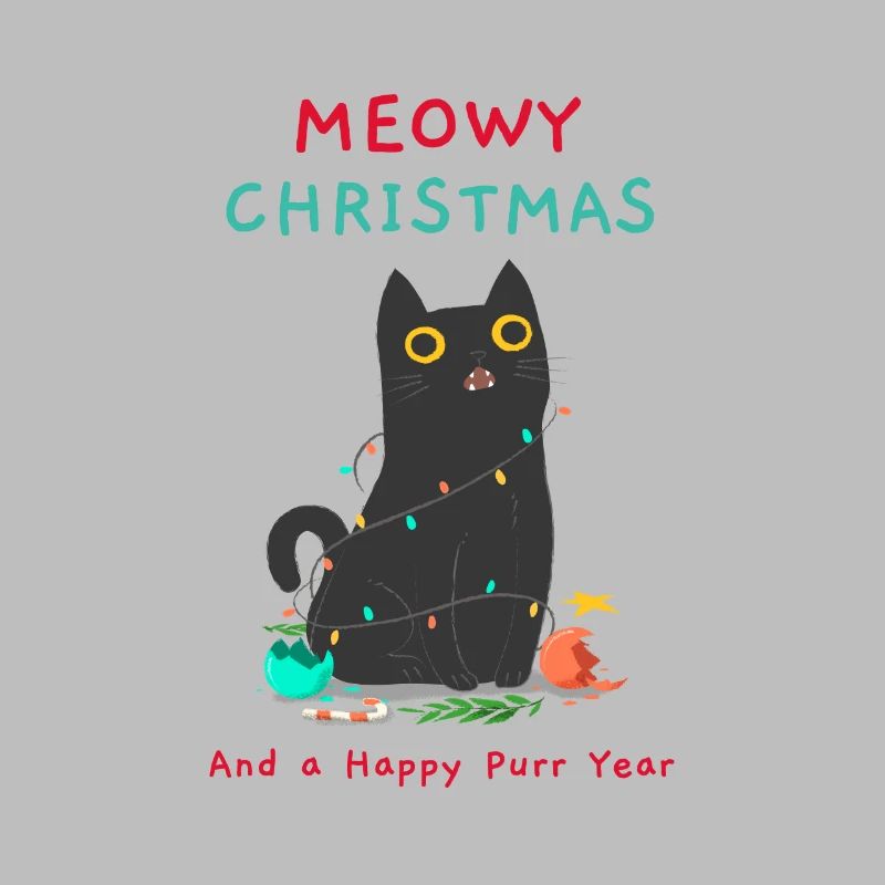 Weihnachtspullover Katze