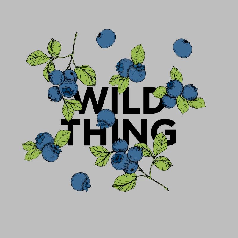 „wild thing“ Statement: Collage mit Blaubeeren