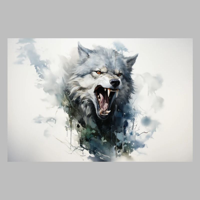 Bozkurt - grey wolf abstract