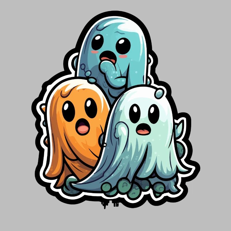 Sugary Ghost Trio Halloween Ghosts