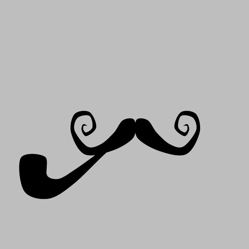 Beard with pipe