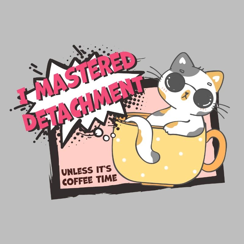 Cat mastered detachment Coffee Katze Comic Kaffee