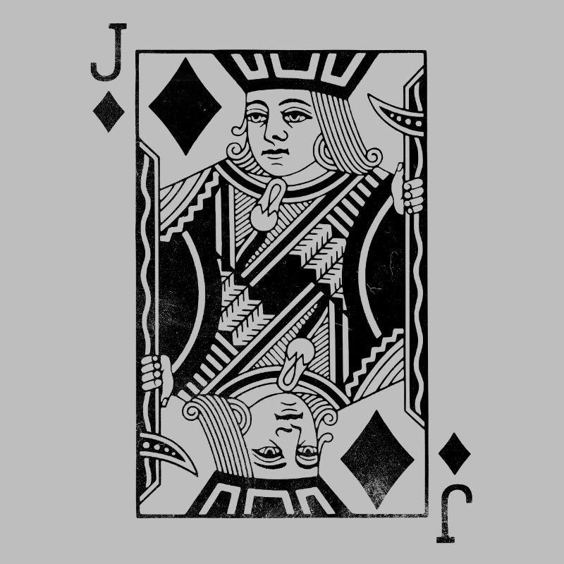 Checked Jack playing card