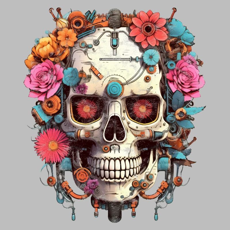 Cyborg Skull Robot Android Sugar Skull