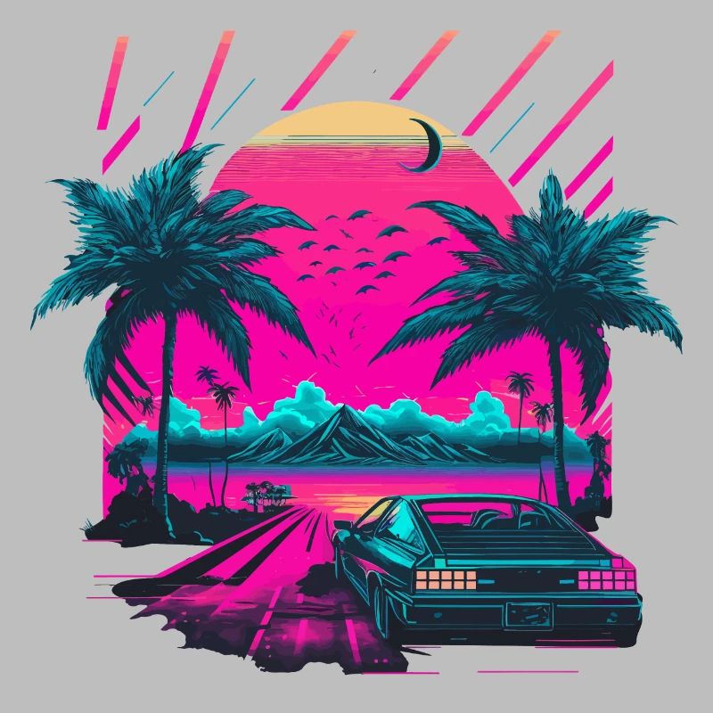 Synthwave Palm Beach