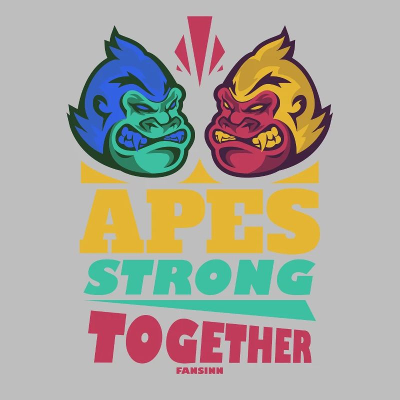 Singes forts ensemble