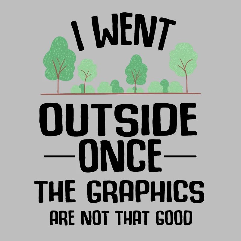 Gamer Outdoors graphic break resolution joke gift