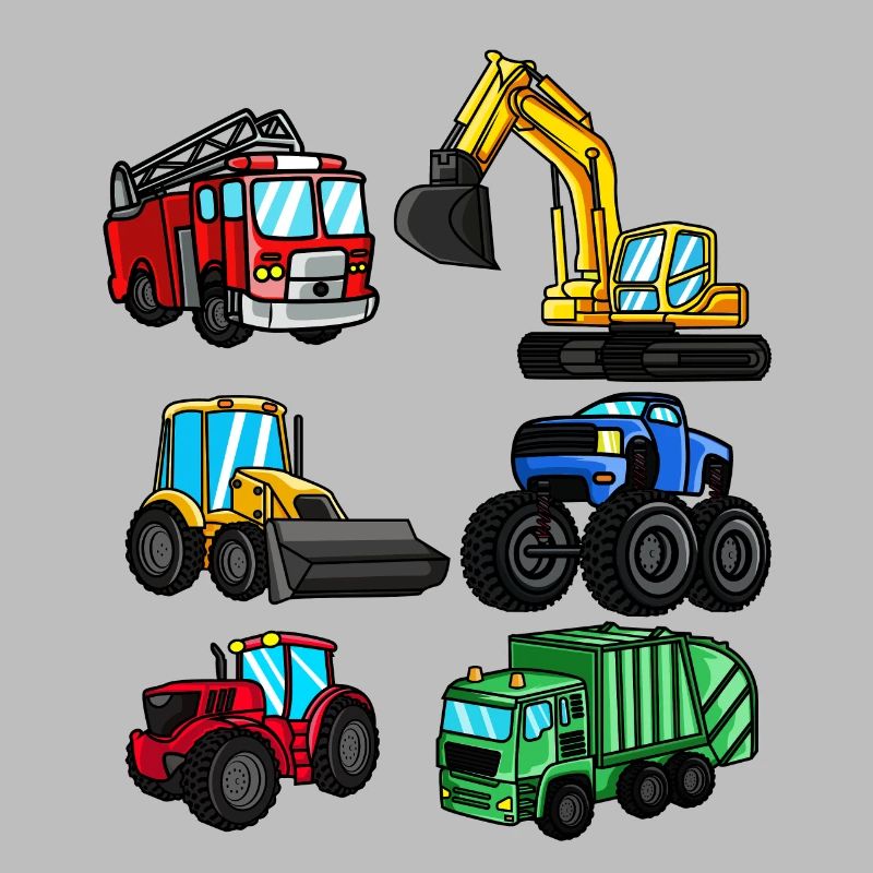 Excavator fire engine tractor vehicles kids gift