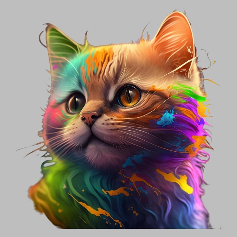Chat multicolore