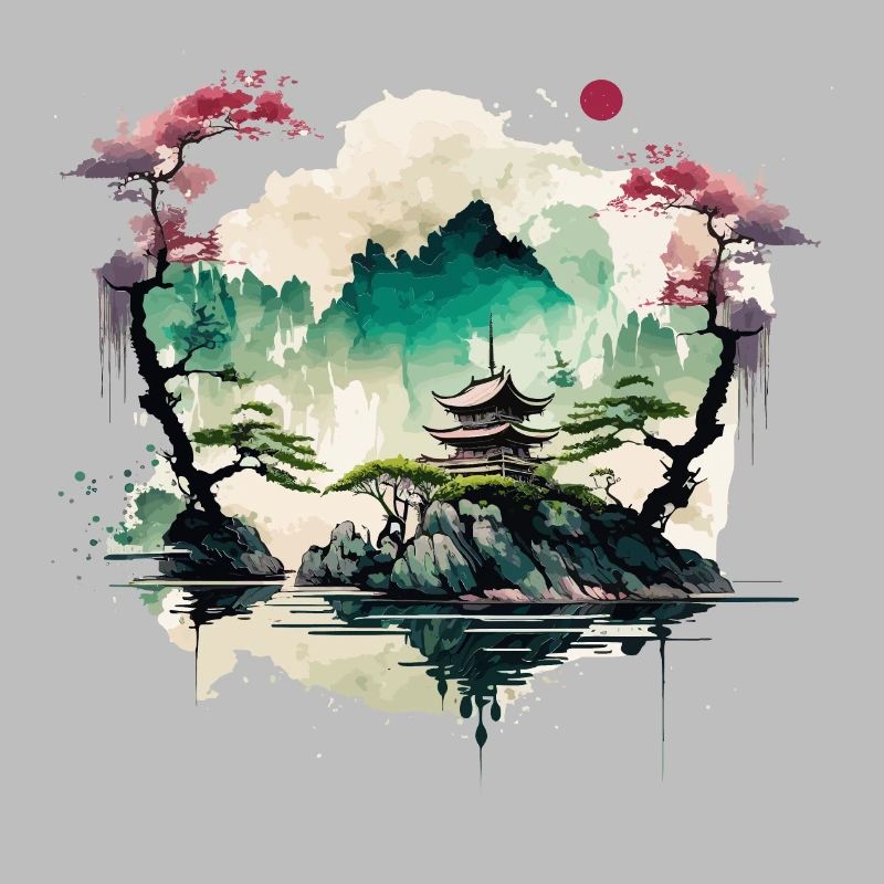 Chinesischer Tempel auf einer Klippe