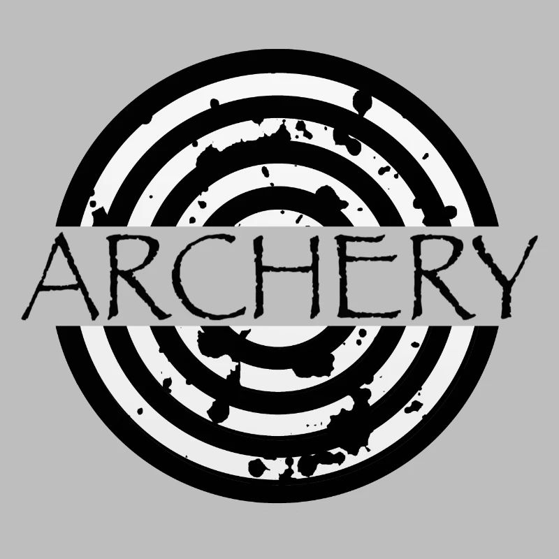 Archery print with target. Archers