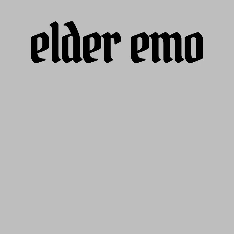 Elder Emo Minimalist Goth Elder Emo