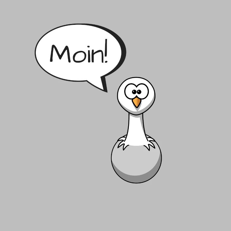 Moin! Mouette avec bulle de dialogue Idée de cadeau drôle