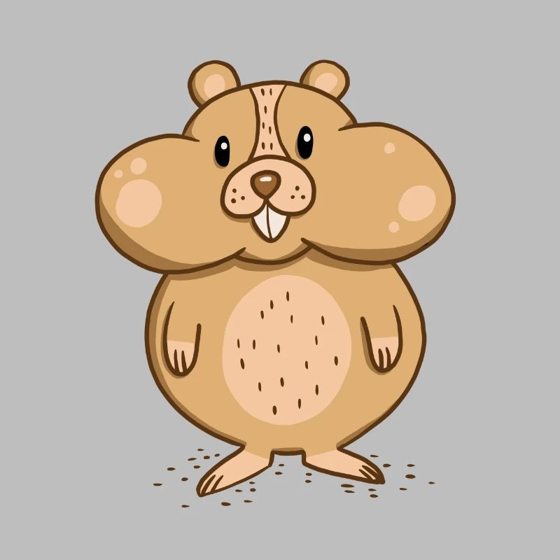 Hamster with thick cheeks