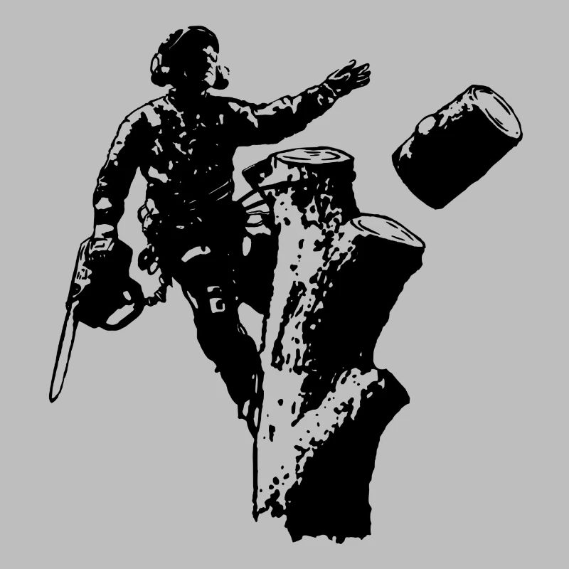 Arborist/Baumkletterer (Silhouette)