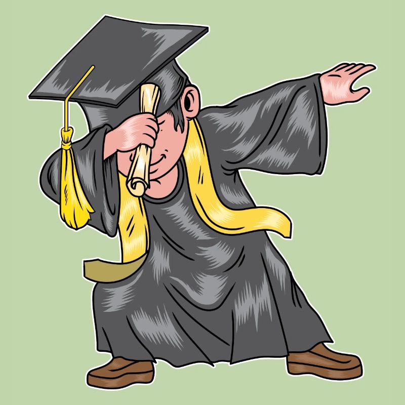 Dabbing Graduation Class Graduating Student
