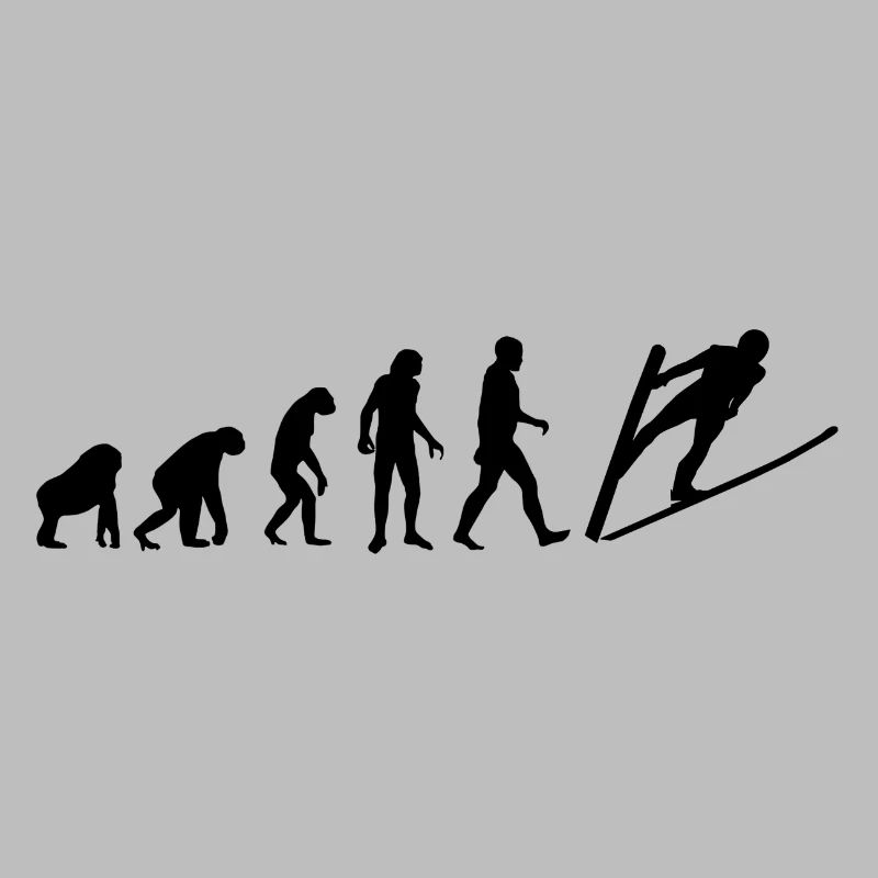 Ski Jumping Evolution Ski Jumper Gift Funny