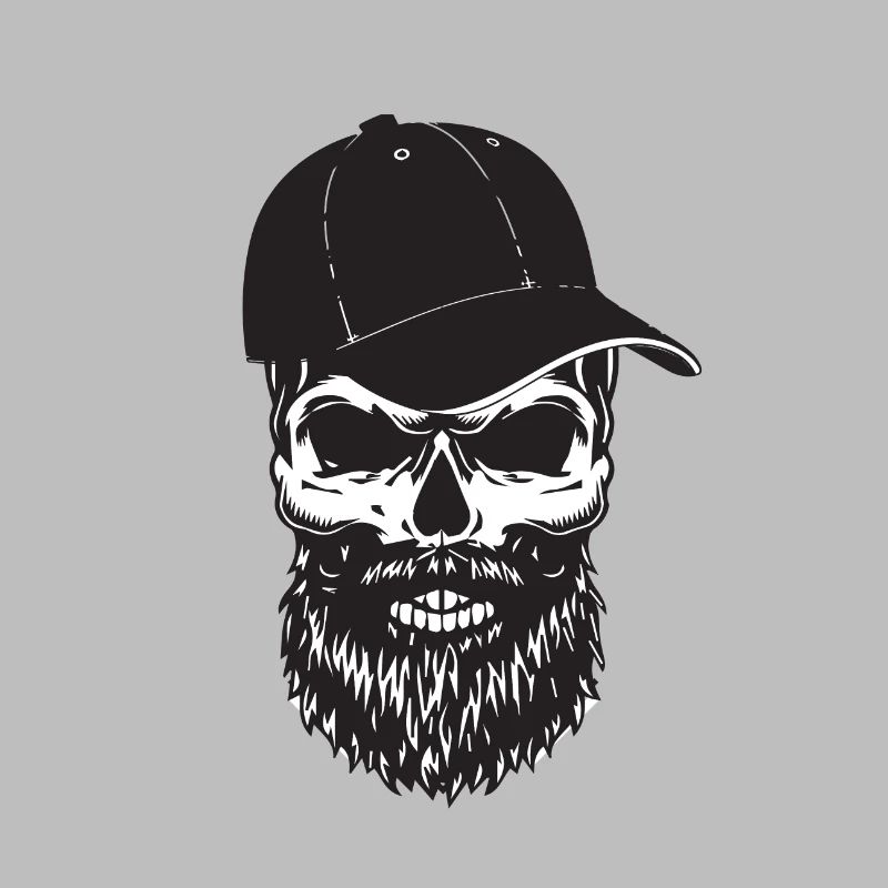 Skull with beard and cap as a gift