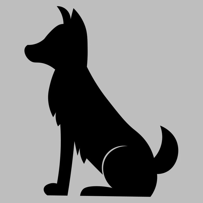 Simple schwarzer Hund / simple black dog