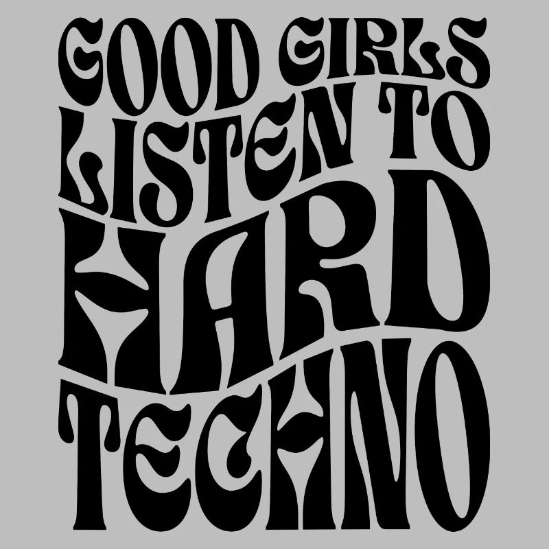 Mädchen hören Hard Techno EDM