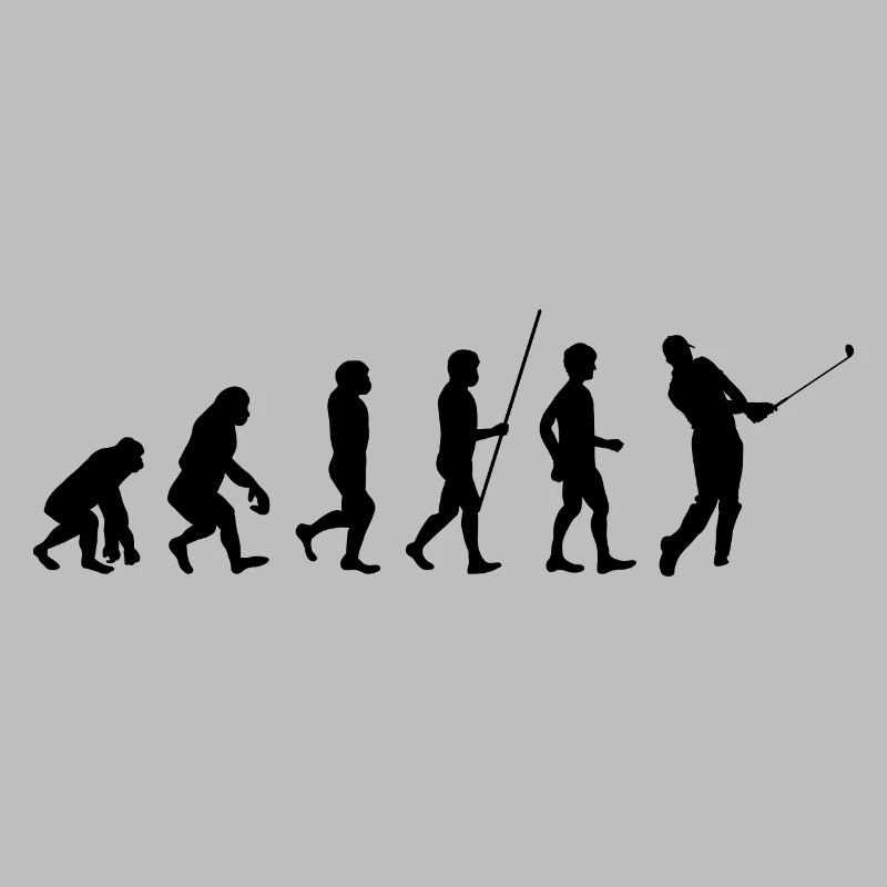 Golfer Golfen Golf Evolution schwarz