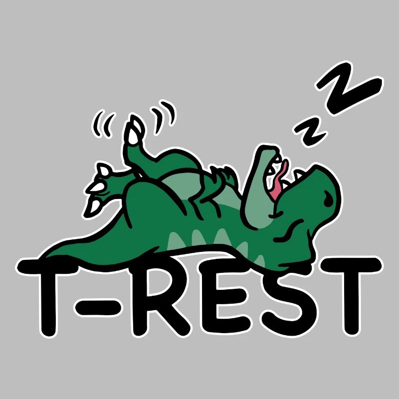 T-Rest - Sleeping T-Rex pun Dino