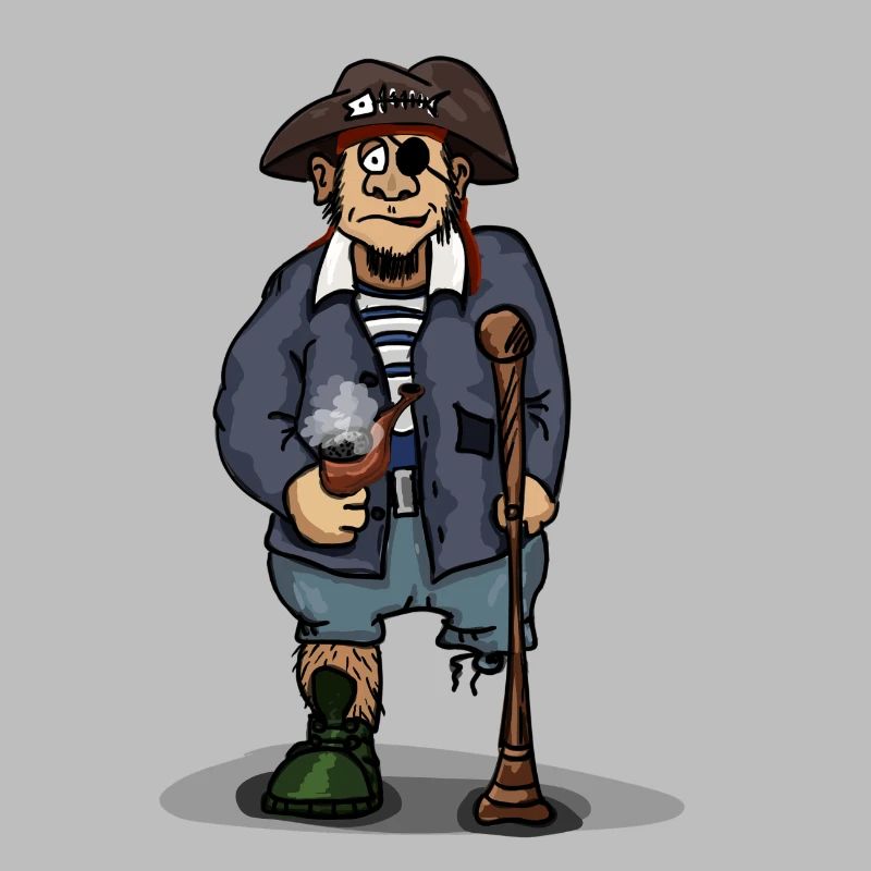 Pirate avec une jambe de bois idée cadeau eyepatch