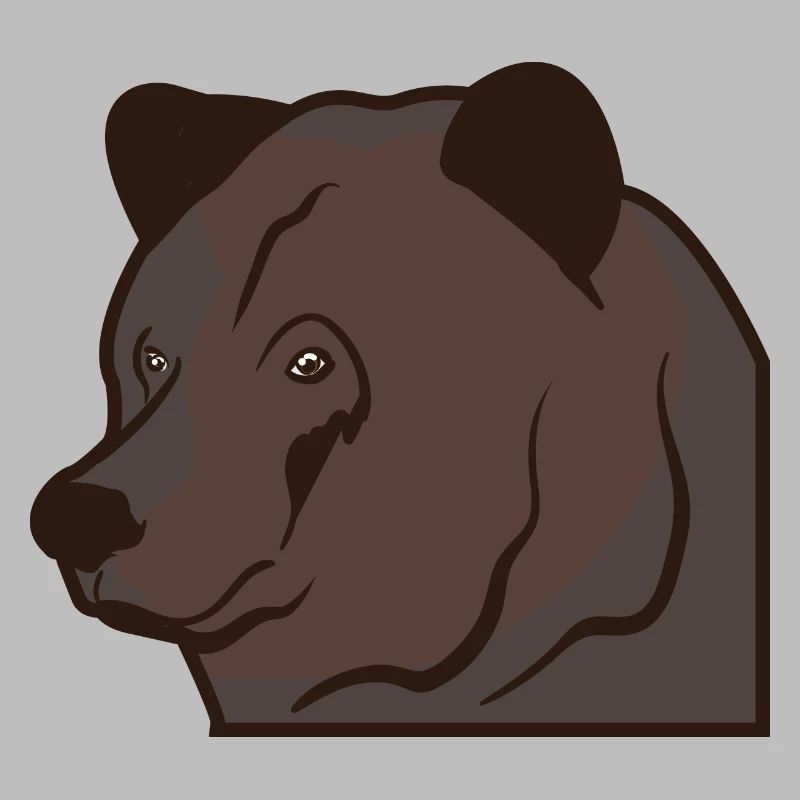 Bear head brown bear