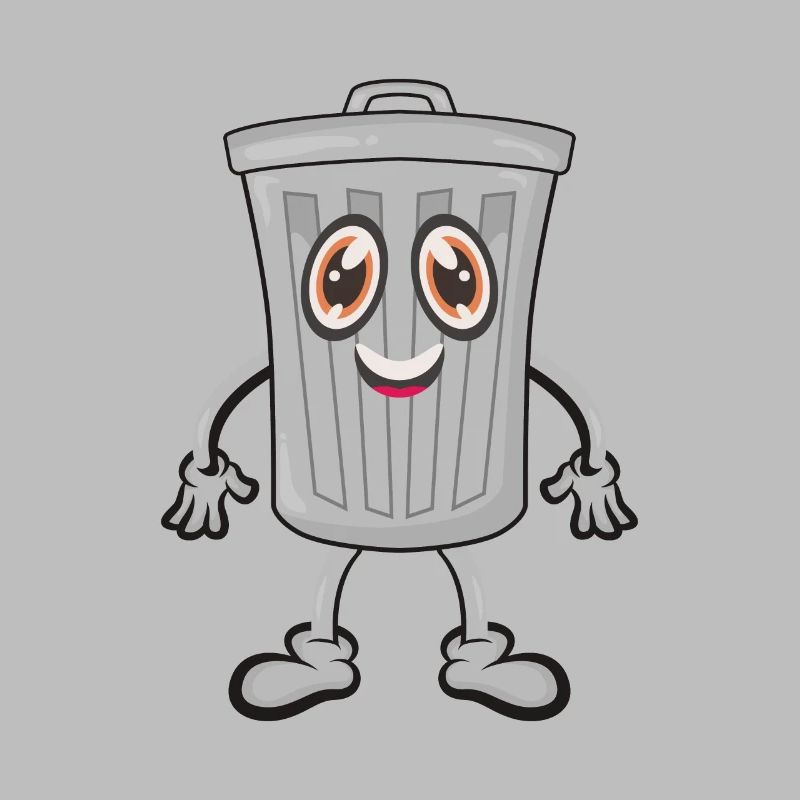 Garbage trash can
