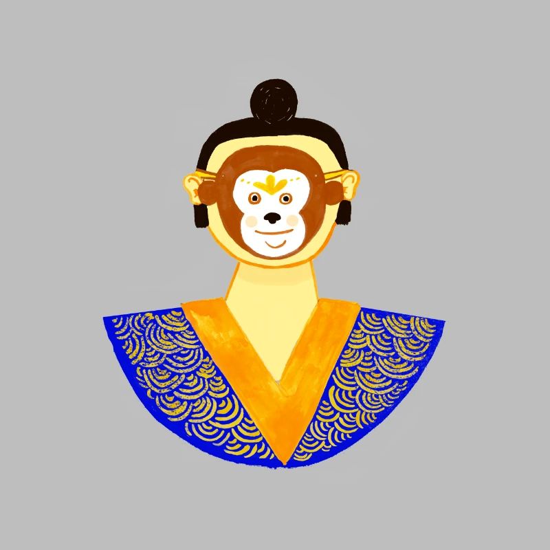 A man behind the monkey mask