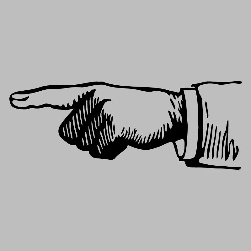 Fingerpointer left for bright Shirts (Vektor)