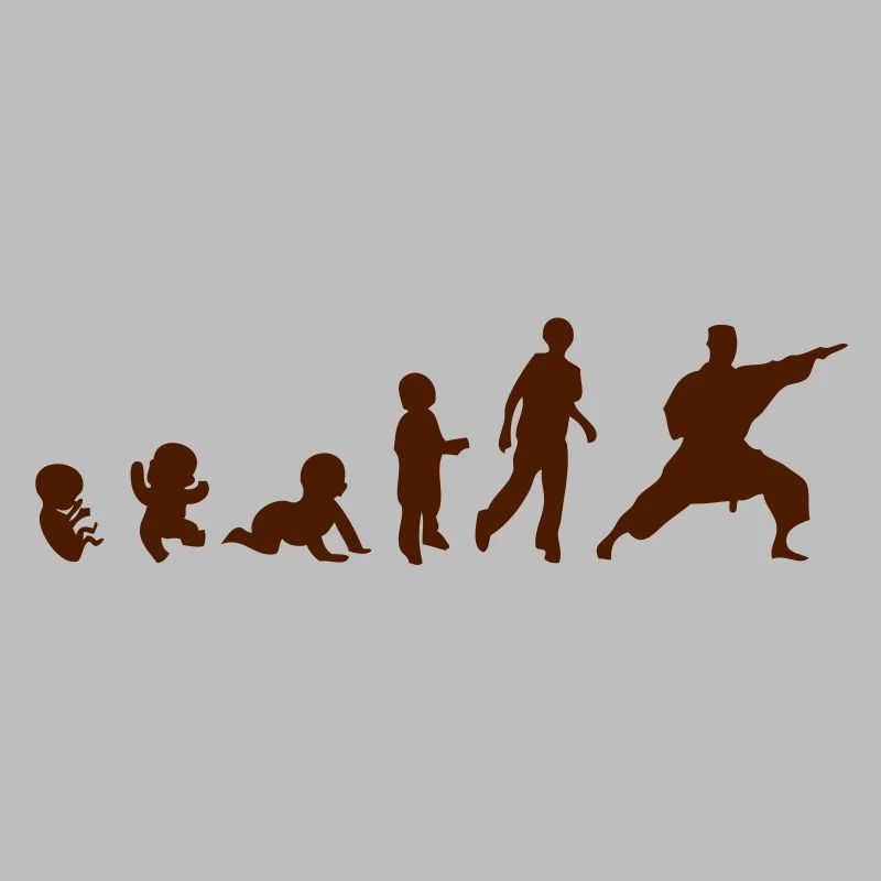 Evolution human men sports karate