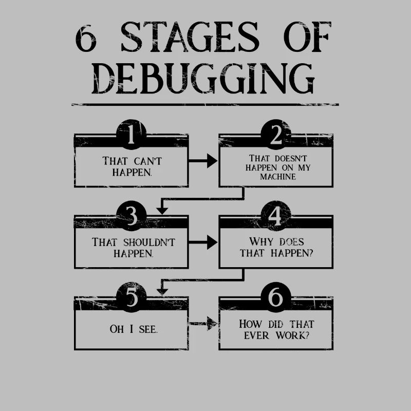 6 Stages Of Debugging Computer Programming Coding