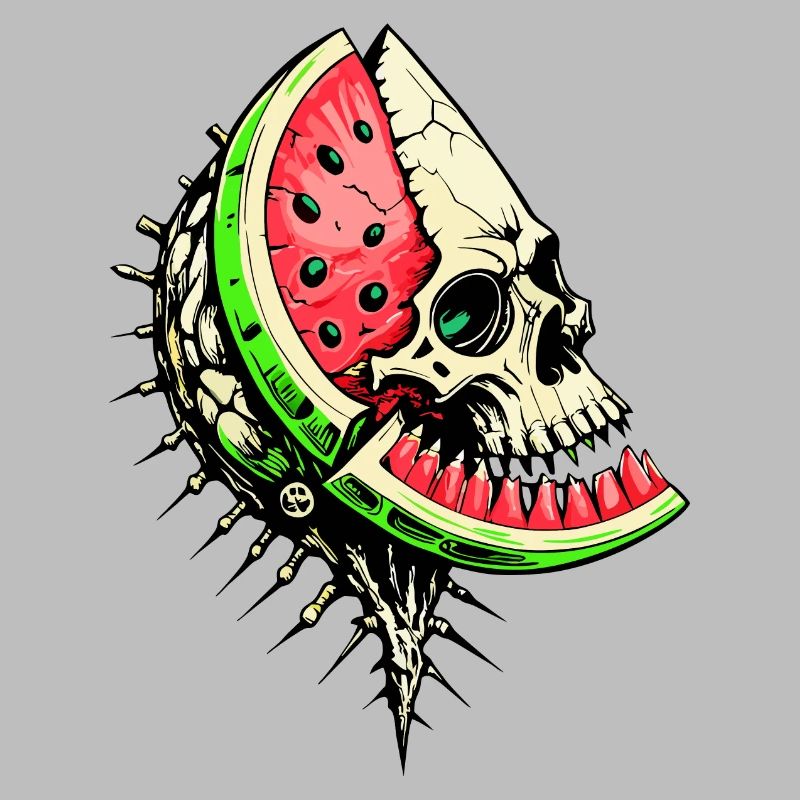 Crâne de melon // Tête de mort pastèque FS0040