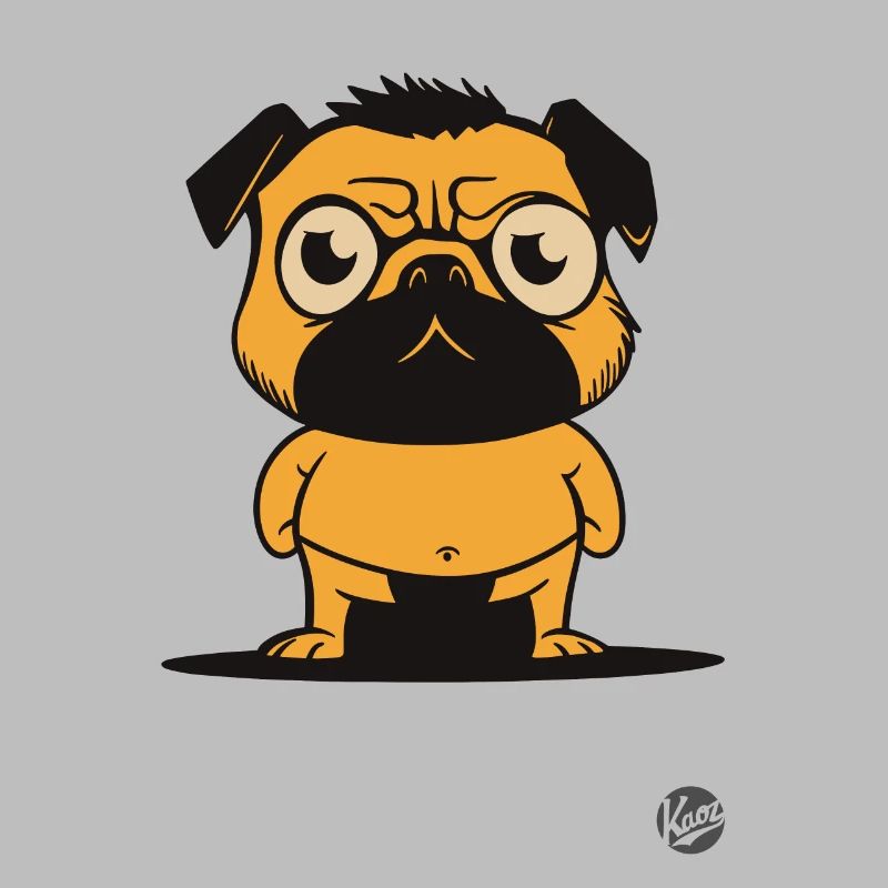 Mops Hund Sumo-Ringer