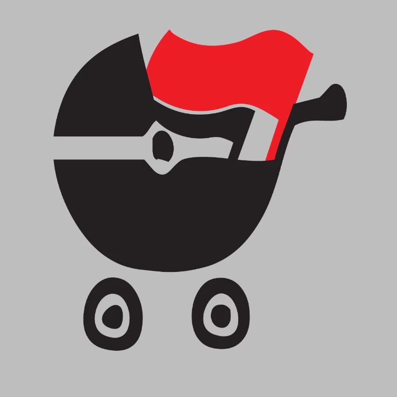 drapeau poussette antifa bébé