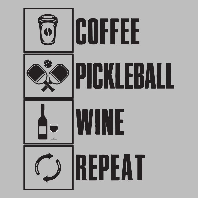 Café Pickleball Vin Ripeat Dicton pour cornichon