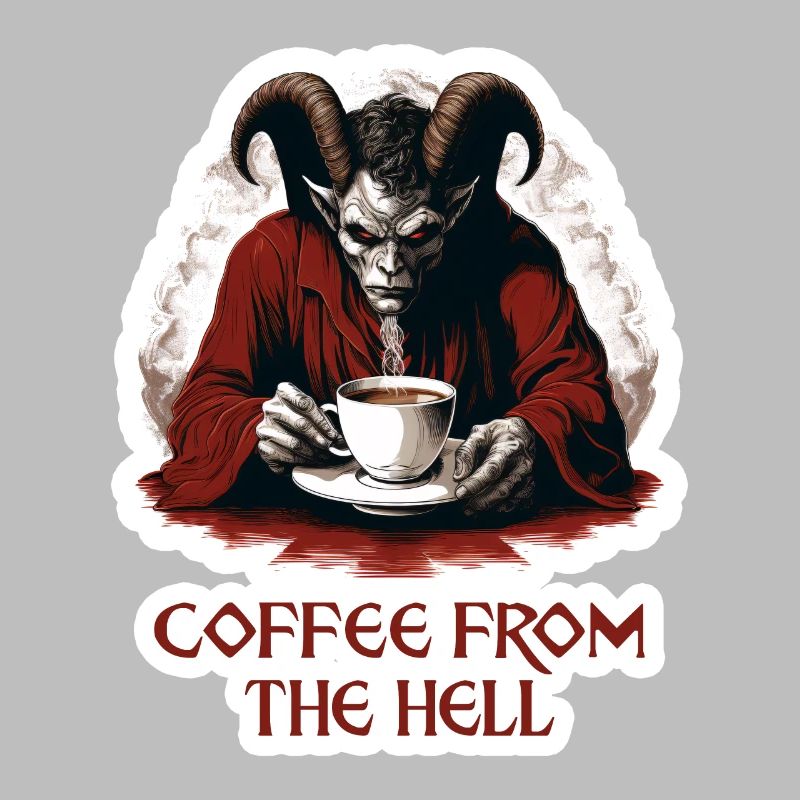 Coffee straight from hell for the devil Hot