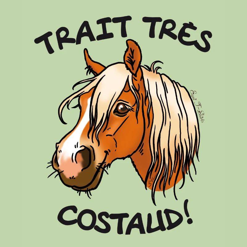 Cheval de trait comtois (texte noir)