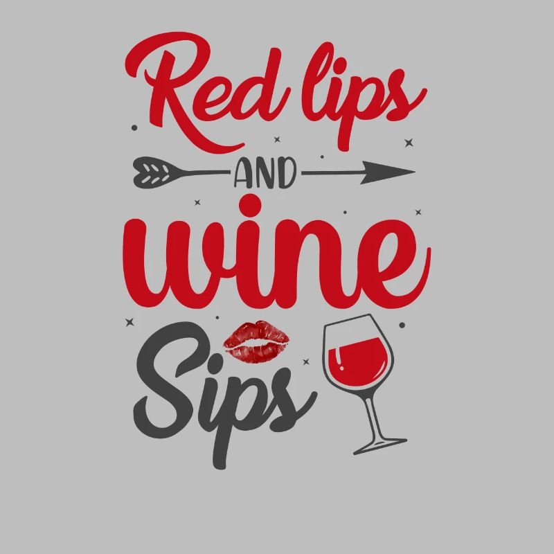 Red lips and wine