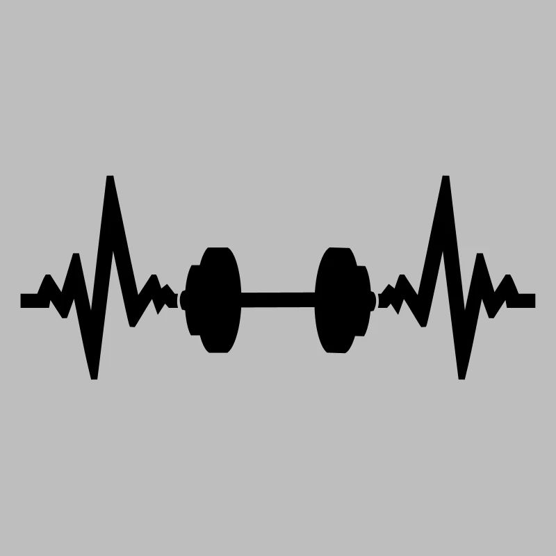 puls frequenz hantel cool design herzschlag train