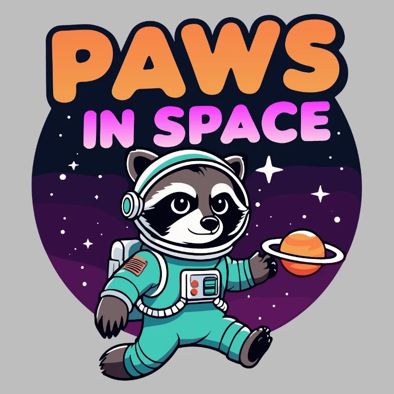 Pattes dans l’espace - Raton laveur astronaute