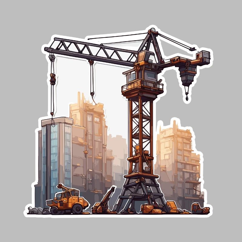 Kran / Baustelle / Seilwinde / Kransystem