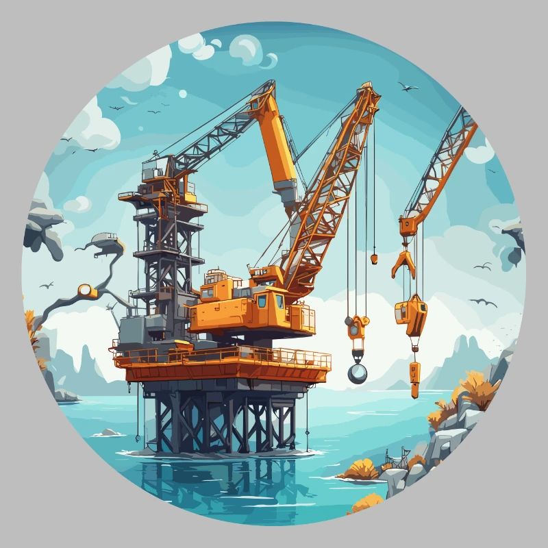 Kran / Baustelle / Seilwinde / Kransystem