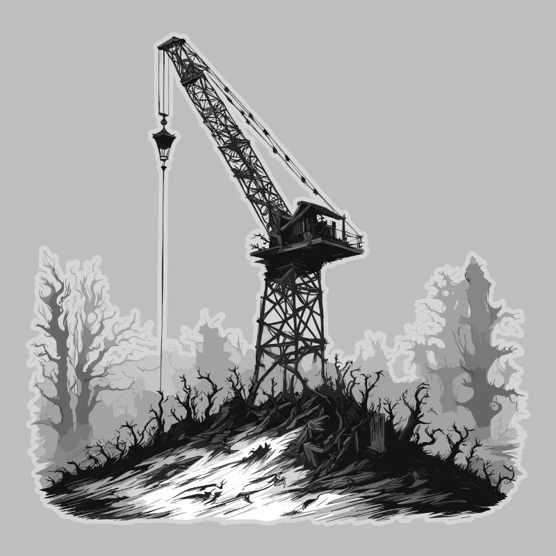 Crane / construction site / winch / crane system