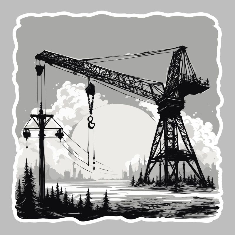 Crane / construction site / winch / crane system