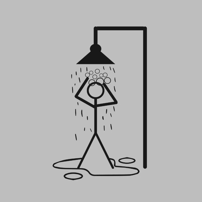 Dusche Strichmännchen